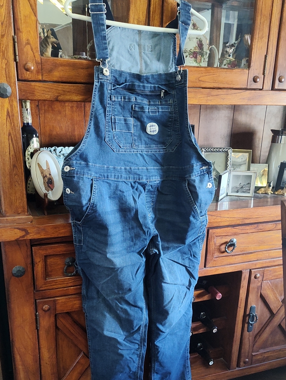 Women's BERNE Blue Denim Overalls - Classic Workwear Style